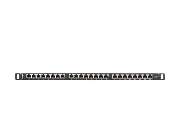 Patch panel 24 port. 0,5U Cat.5e FTP ng "PPS5-0024-B"