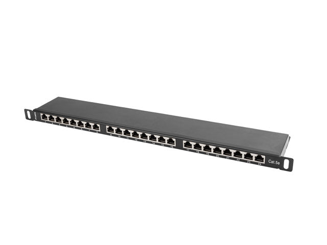Patch panel 24 port. 0,5U Cat.5e FTP ng "PPS5-0024-B"