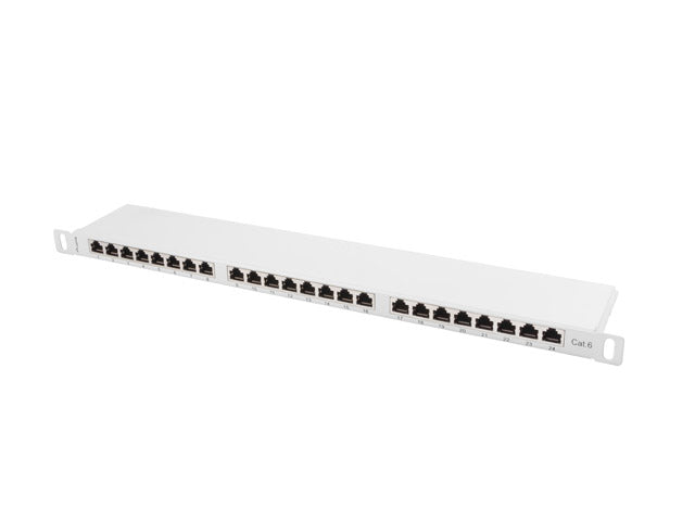 Patch panel 24 porturi 0,5U Cat.6 FTP gr "PPS6-0024-S"