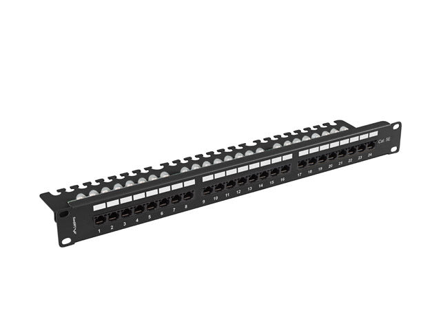 Patch panel 24 porturi 1U Cat.5e UTP ng "PPU5-1124-B"