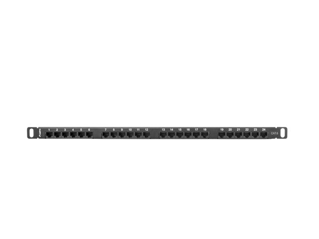 Patch panel 24 porturi 0,5U Cat.6 UTP ng "PPU6-0024-B"