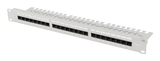 Patch panel 24 porturi 1U Cat.6 UTP gr "PPU6-1124-S"