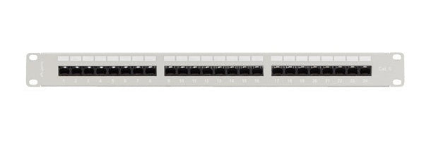 Patch panel 24 porturi 1U Cat.6 UTP gr "PPU6-1124-S"