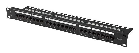 Patch panel 24 porturi 1U Cat.6A UTP ng "PPUA-1124-B"