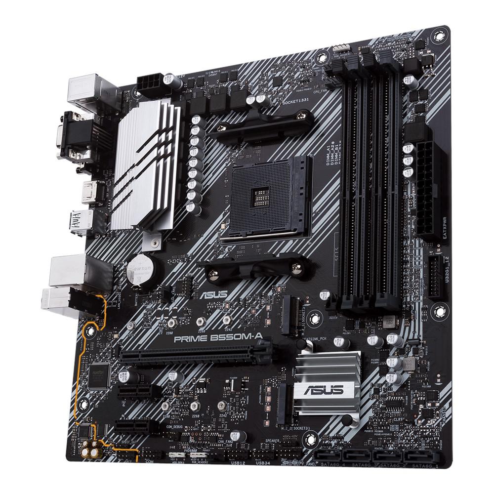PLACA de BAZA Asus "PRIME B550M-A", skt AM4, mATX, AMD B550, 4 x DDR4, max. 128 GB, 4 x SATA, 3 x M.2, 7.1, "PRIME B550M-A"