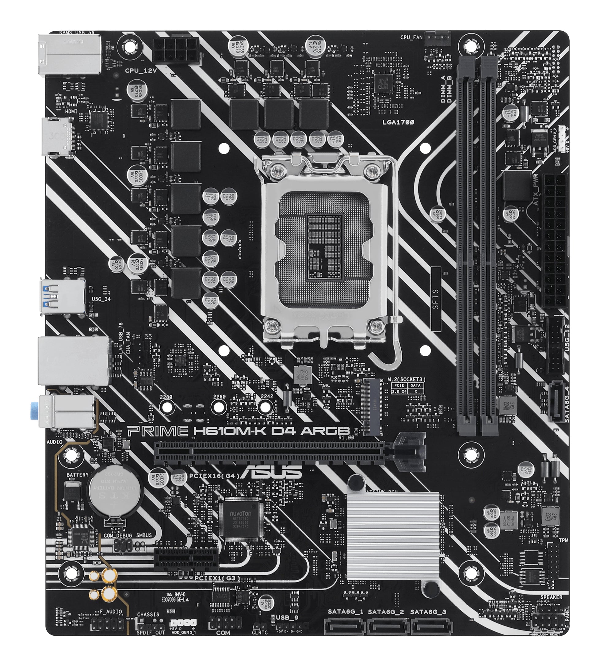 ASUS PRIME H610M-K D4 ARGB LGA1700 1xHDMI "PRIME H610M-K D4 ARGB"