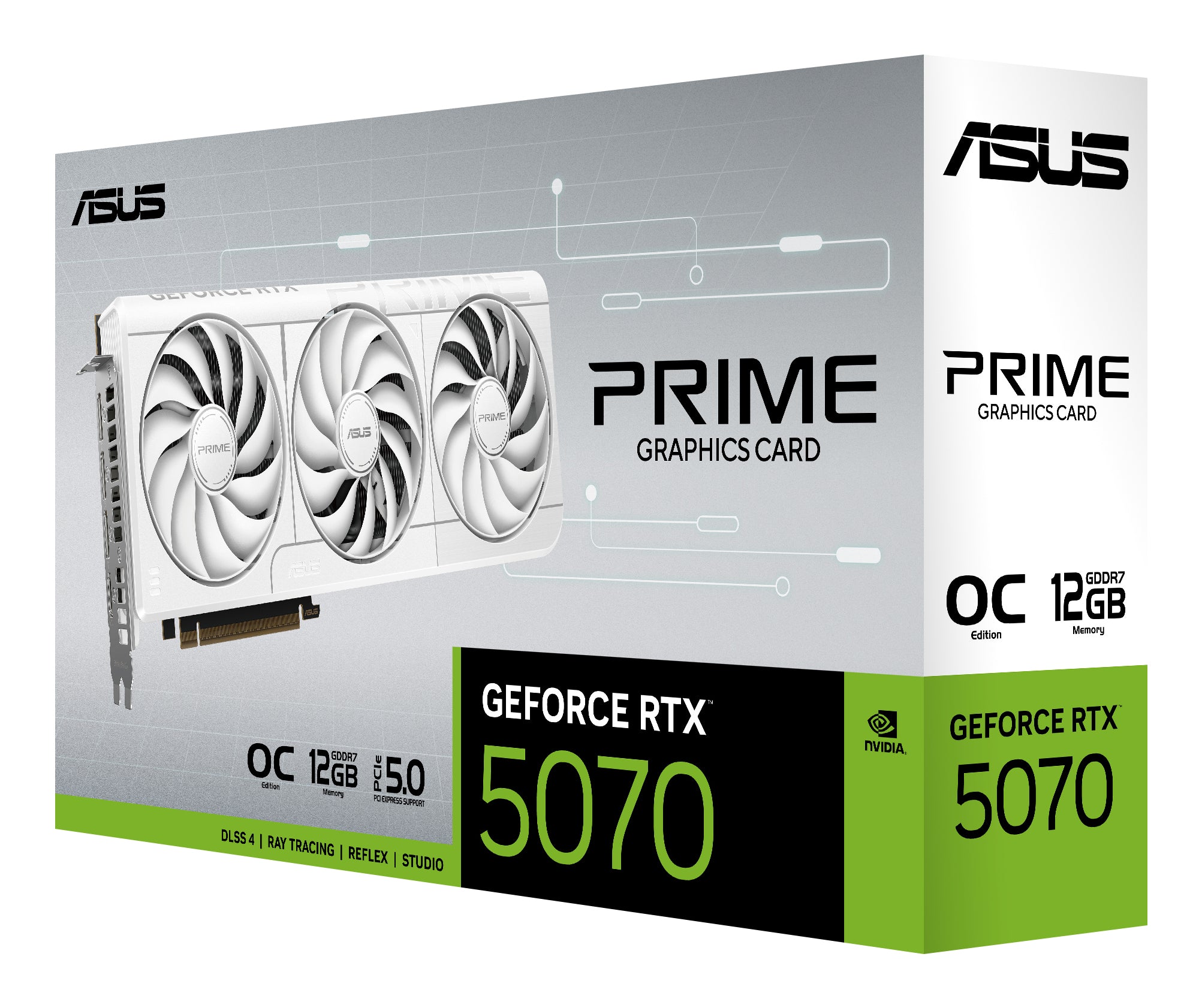 VGA PCIE16 RTX5070 12GB GDDR7/PRIME-RTX5070-O12G-WHITE ASUS "PRIME-RTX5070-O12G-WHITE"