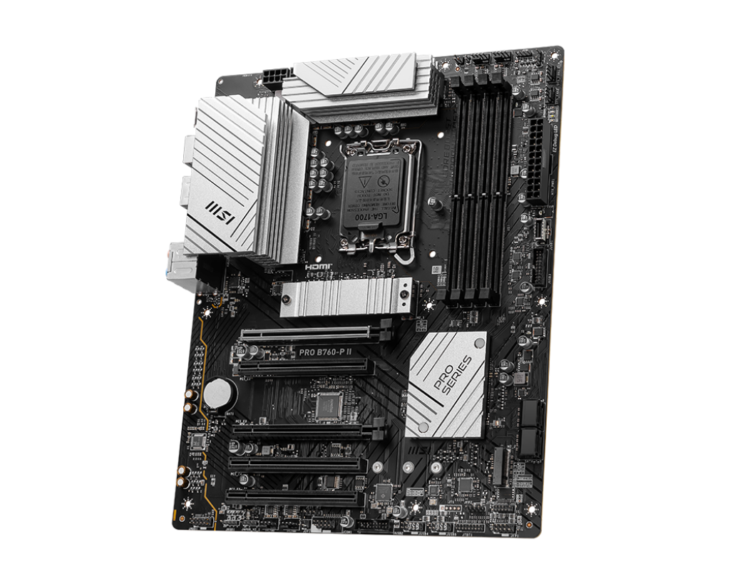 MSI PRO B760-P II, ATX, LGA 1700, Dual Channel DDR5, 4xDDR5, 5x PCIe x16 slots, 2x M.2 slots, 1x HDMI, 1xDP, 2x USB 2.0, 2x USB 5Gbps, 1x Type-C, 7.1 HD Audio, 2.5G LAN, 3Y "PRO_B760-P_II"