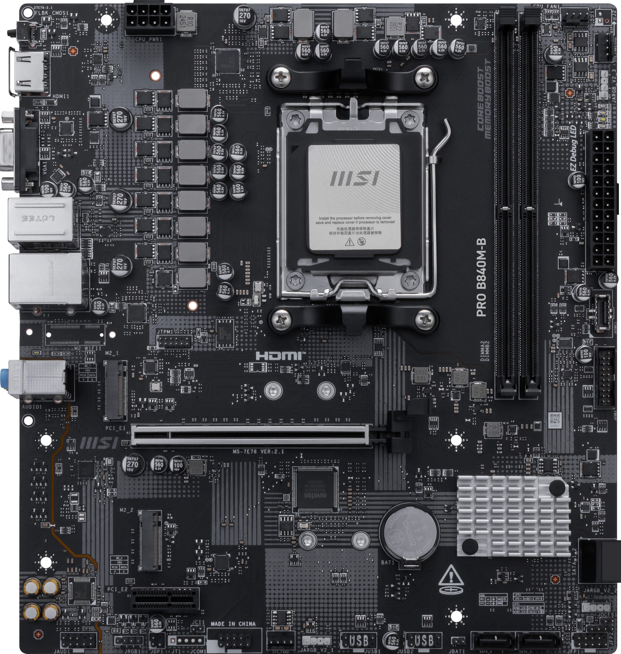 Placa de baza MSI PRO B840M-B "PRO B840M-B"