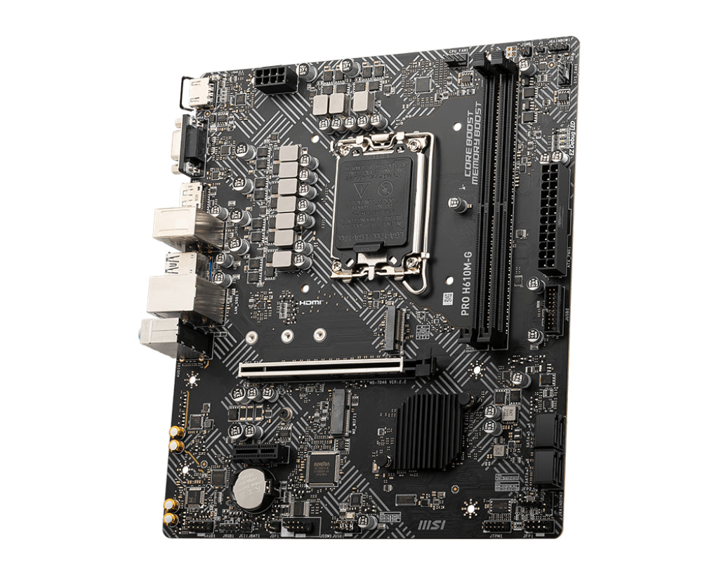 Placa de baza MSI PRO H610M-G, Socket LGA1700, DDR5, mATX, Negru 