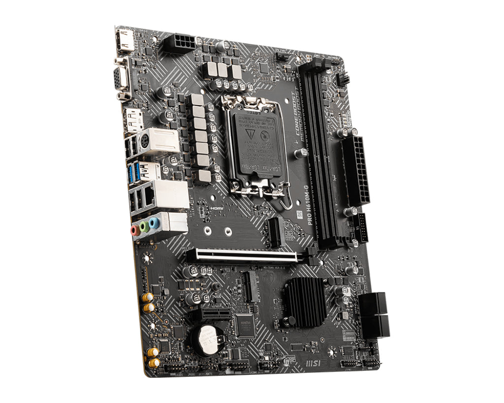 Placa de baza MSI PRO H610M-G, Socket LGA1700, DDR5, mATX, Negru "PRO H610M-G"