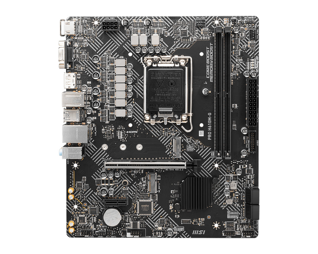 Placa de baza MSI PRO H610M-G, Socket LGA1700, DDR5, mATX, Negru "PRO H610M-G"