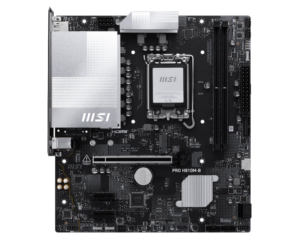 Placa de baza MSI PRO H810M-B, LGA1851, DDR5, mATX, Negru "PRO H810M-B"