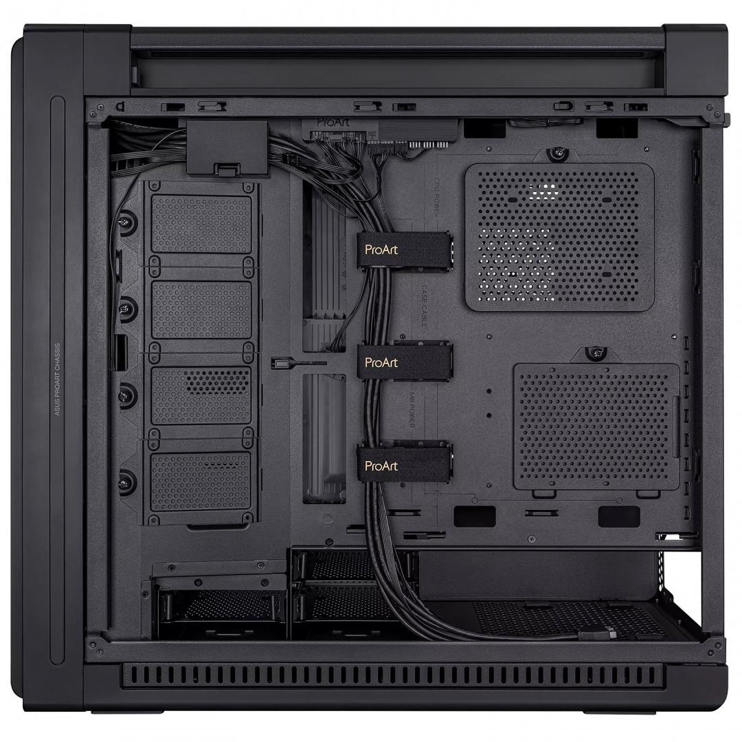 CARCASE Asus PROART PA602 TG ARGB Negru EATX MID TOWER, Expansion Slots 8, 3 (additional vertical), Pre installed fans