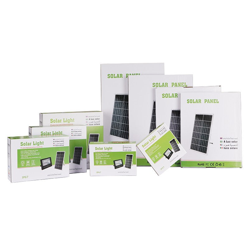 Proiector LED/Lampa solara de exterior, 22 cm x 27 cm, Rezistent la Apa IP67, cu Panou Solar, 248 LED SMD, 150 W, Senzor de lumina, Timer, cu Telecomanda, 2 moduri de iluminat, kit montaj inclus, Lumina Rece
