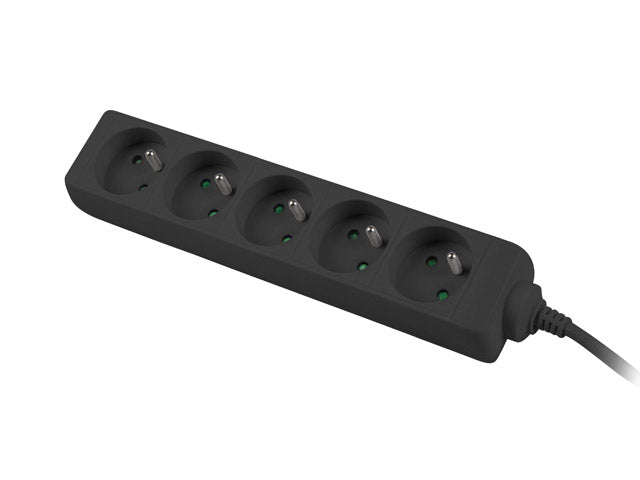 Prelungitor Lanberg 1.5m, 10A, 5 prize negru "PS0-05E-0150-BK"