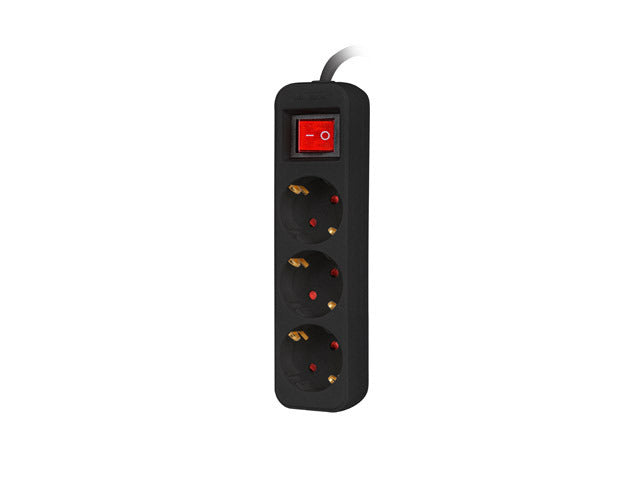 Prelungitor Lanberg 1.5m, 3 prize ng "PS1-03F-0150-BK"