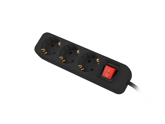 Prelungitor Lanberg 1.5m, 3 prize ng "PS1-03F-0150-BK"