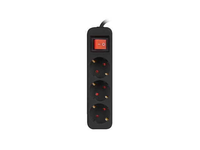 Prelungitor Lanberg 1.5m, 3 prize ng "PS1-03F-0150-BK"