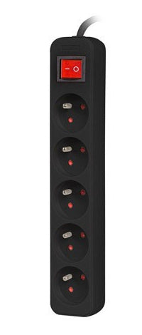 Prelungitor Lanberg 1.5m, 10A, 5 prize ng "PS1-05E-0150-BK"
