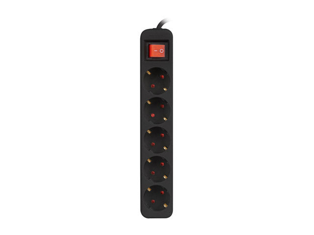 Prelungitor Lanberg 1.5m, 5 prize ng "PS1-05F-0150-BK"