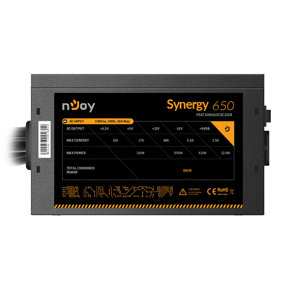 CASE PSU ATX 650W SYNERGY 650/PSAT1065A20CSCZ01B NJOY "PSAT1065A20CSCZ01B"