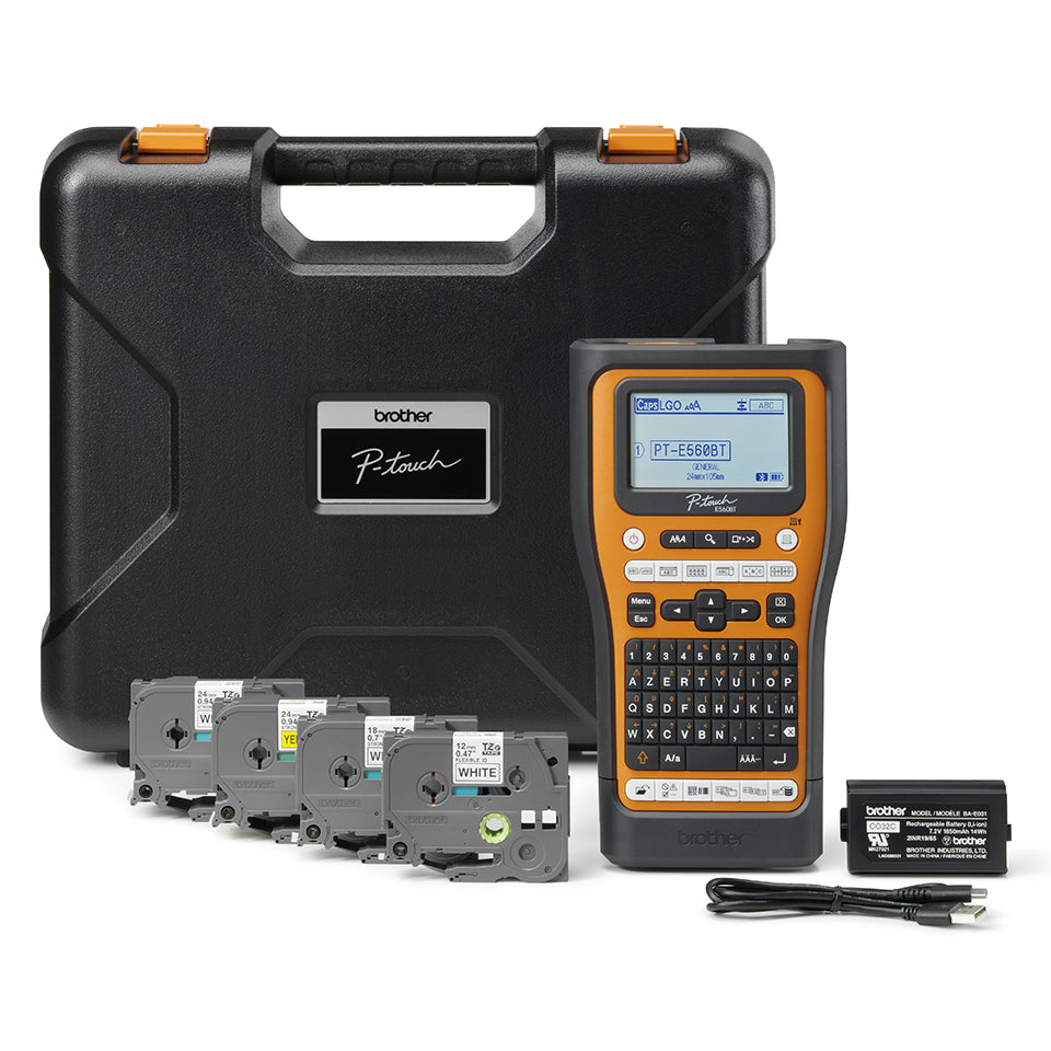 Imprimanta Transfer Termic BROTHER 180dpi PT-E560BTSP, Viteza de tiparire: 30mm/s, Latime maxima de imprimare: 24mm|Conectiv: mini-USB|WIFI, Imp Cod de bare:DA, "PTE560BTSPQL1"