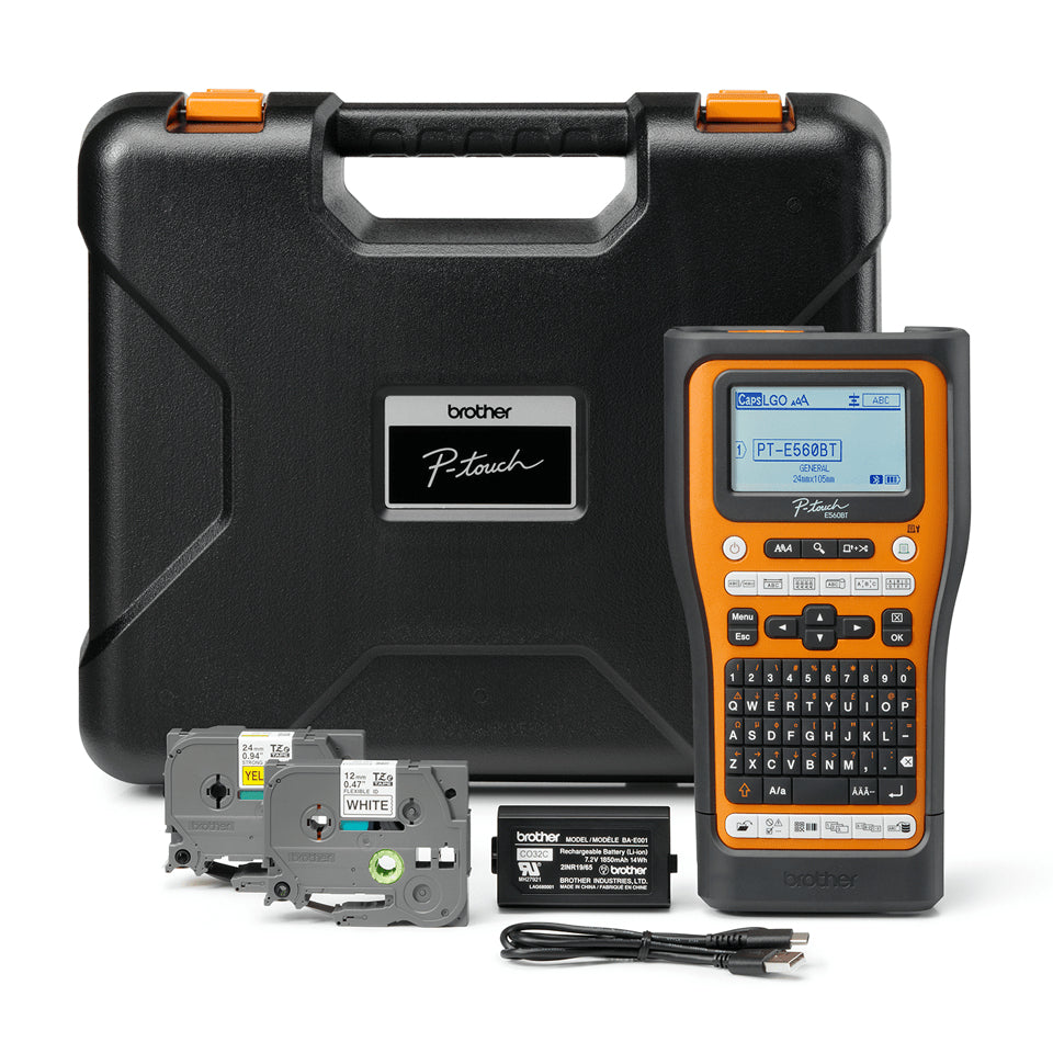 Imprimanta Direct Termic BROTHER 180dpi PT-E560BTVP, Viteza de tiparire: 30mm/s, Latime maxima de imprimare: 24mm|Conectiv: USB|WIFI, Imprimare Cod de bare:DA "PTE560BTSVQL1 "