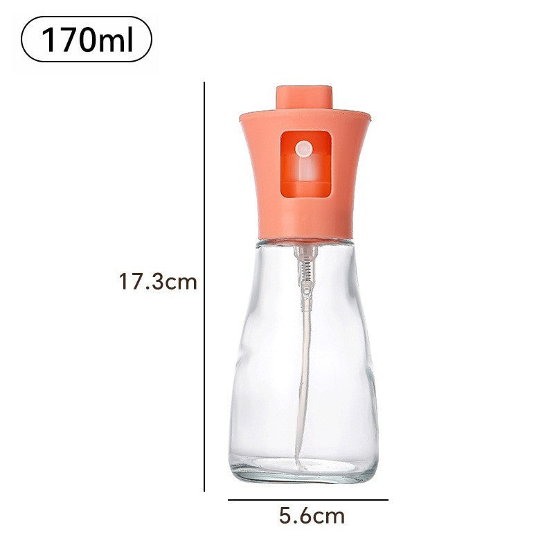 Pulverizator pentru Ulei, Pulverizator din Sticla pentru Otet sau Alte Lichide, Simplu Reincarcabil, Multifunctionale, 17.3 x 5.6 cm, Capacitatea 170 ml, Roz
