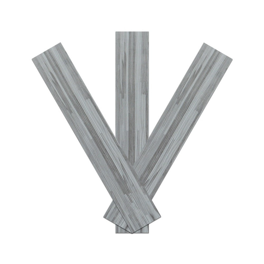 Set 36 Placi Autoadezive pentru Pardoseala, din PVC, Impermeabil, Ignifug, Usor de Curatat, Dimensiune Placa 91.44 x 15.24 cm, Grosime 1.5 mm, Acoperire 5 m2, Model 4, Gri
