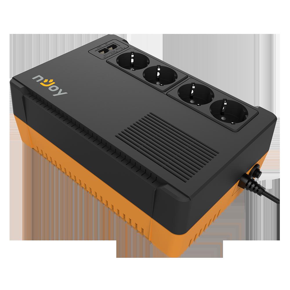 UPS NJOY, "SOTER 600", Line Int. cu management, brick, 600VA/360W, AVR, Schuko x 4, 1 x baterie GP05122F, back-up 1 - 10 min., "PWUP-LI060SR-AZ01B"