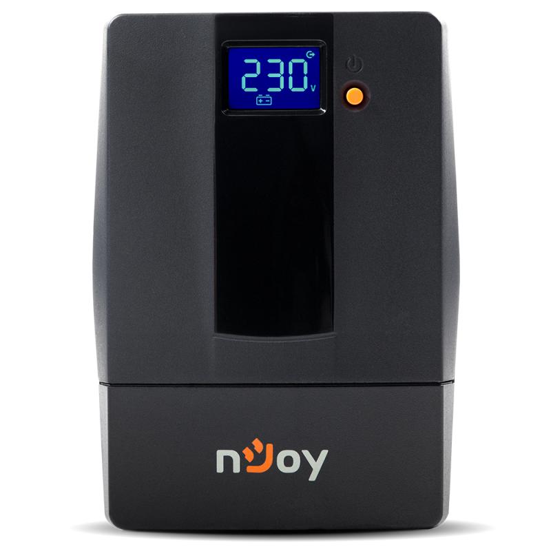 UPS Njoy "HORUS", Line int., mini Tower, AVR, Schuko x 2, display LCD, back-up 1 - 10 min. "PWUP-LI080H1-AZ01B"