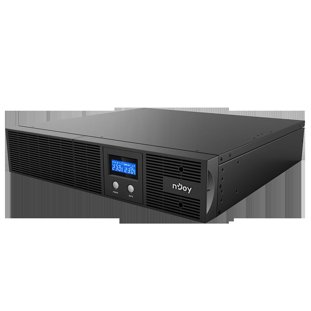 UPS NJOY, "ARGUS 3000", Line Int. cu sinusoida pura cu management, rack, 3000VA/1800W, AVR, IEC x 8, 4 x baterie 12V/7.5Ah, display LCD, back-up 1-10 min. "PWUP-LI300AG-CG01B"