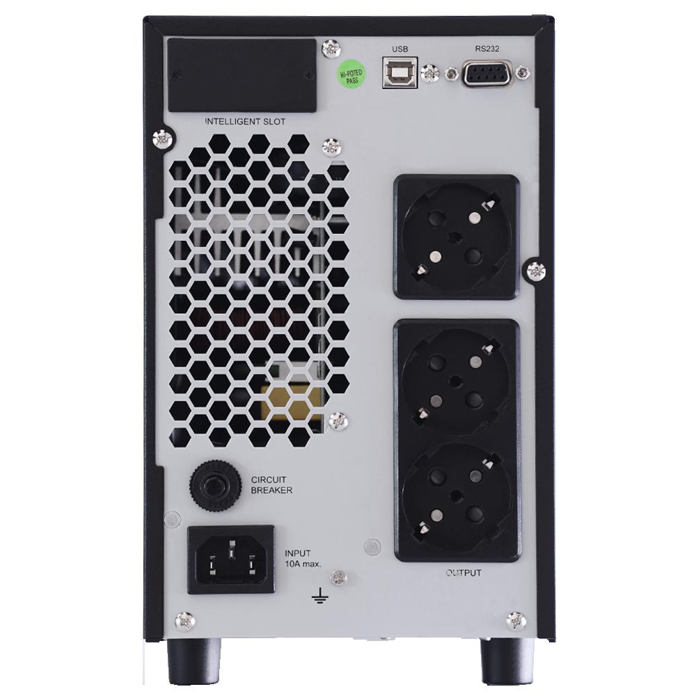 UPS NJOY, "ATEN PRO 2000", Online cu sinusoida pura, tower, 2000VA/1800W, AVR, Schuko x 3, 4 x baterie 12V/9Ah, display LCD, back-up 1 - 10 min., "PWUP-OL200AP-AZ01B"