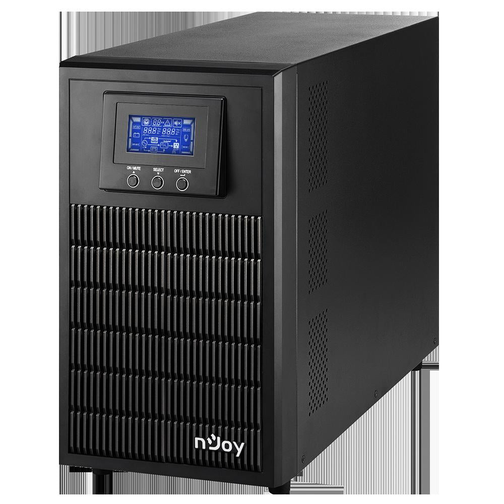 UPS NJOY, "ATEN PRO 3000", Online cu sinusoida pura, tower, 3000VA/2700W, AVR, Schuko x 4, 6 x baterie 12V/9Ah, display LCD, back-up 11 - 20 min., "PWUP-OL300AP-AZ01B"