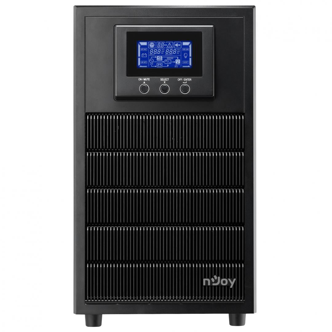 UPS NJOY, "ATEN PRO 3000", Online cu sinusoida pura, tower, 3000VA/2700W, AVR, Schuko x 4, 6 x baterie 12V/9Ah, display LCD, back-up 11 - 20 min., "PWUP-OL300AP-AZ01B"