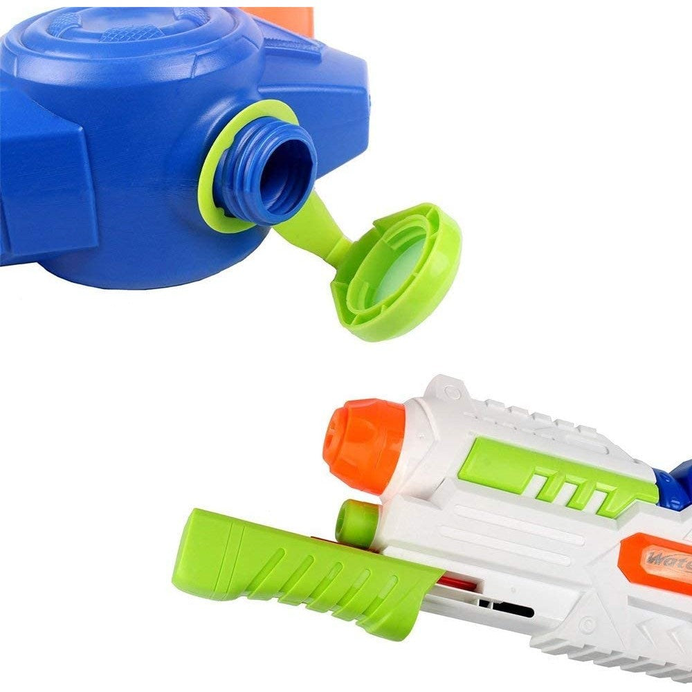 Pistol cu Apa pentru Copii, Rezervor, Pentru Piscina/Plaja, 6ani+, Albastru/Multicolor, 1000ML
