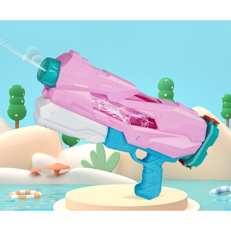 Pistol cu Apa pentru Copii, Rezervor, Pentru Piscina/Plaja, 6ani+, 5 duze, Quick Fill, Roz, 800ML