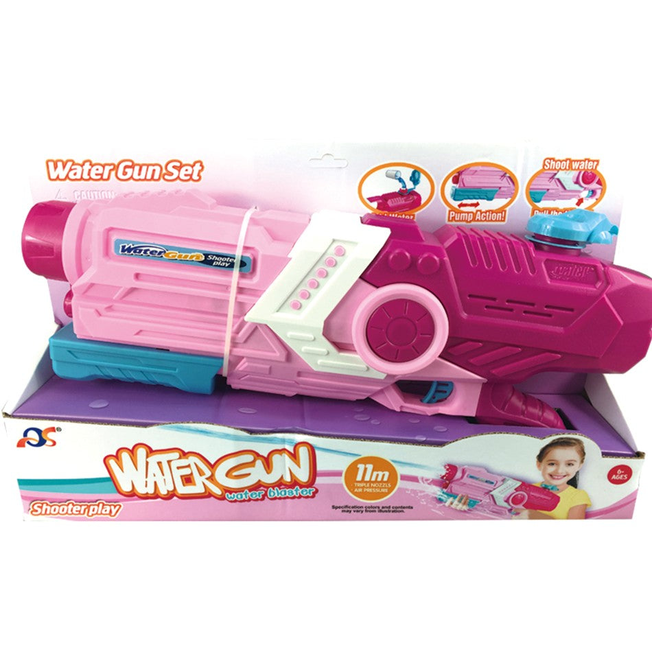 Pistol cu Apa pentru Copii, Rezervor, Pentru Piscina/Plaja, 6ani+, Roz, 2000ML
