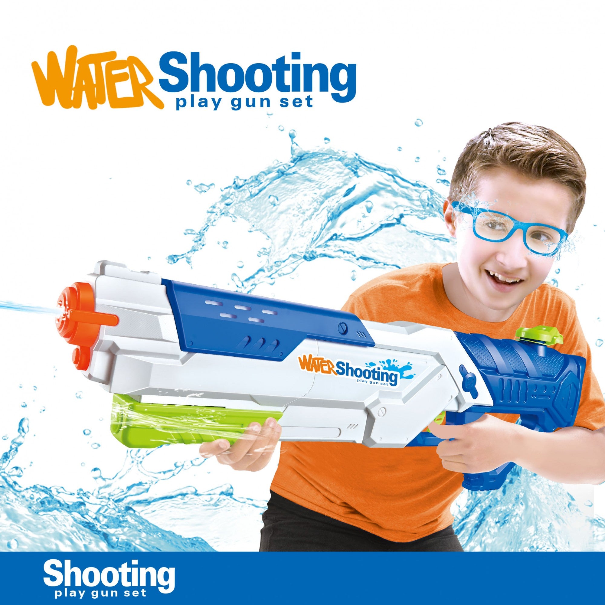 Pistol cu Apa pentru Copii, Rezervor, Pentru Piscina/Plaja, 6ani+, Multicolor, 1200ML