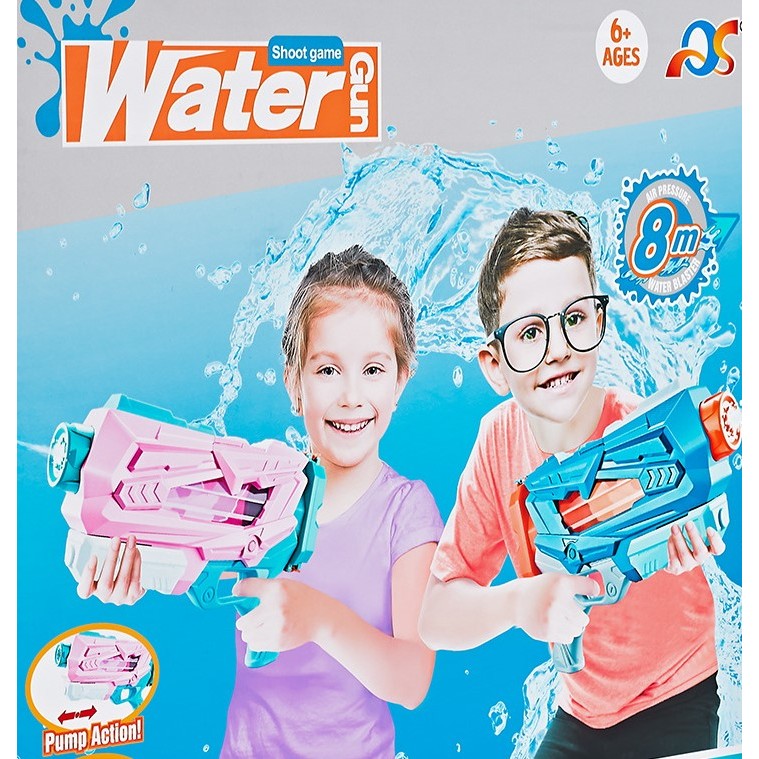 Pistol cu Apa pentru Copii, Rezervor, Pentru Piscina/Plaja, 6ani+, Quick Fill, Albastru, 600ML