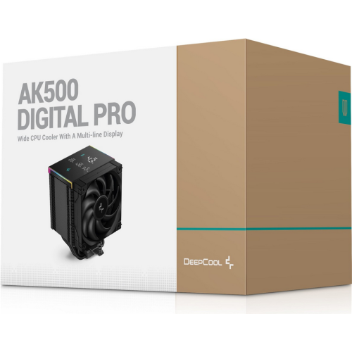 COOLER DeepCool "AK500 DIGITAL PRO" skt. Intel si AMD, racire cu aer, vent. 120mm, 500 - 1750 rpm, 5 heatpipes, inaltime 162mm, afisaj digital,"R-AK500-BKAPMN-G"