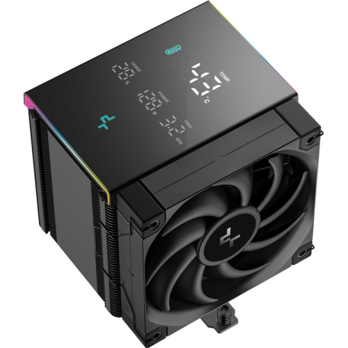 COOLER DeepCool "AK500 DIGITAL PRO" skt. Intel si AMD, racire cu aer, vent. 120mm, 500 - 1750 rpm, 5 heatpipes, inaltime 162mm, afisaj digital,"R-AK500-BKAPMN-G"