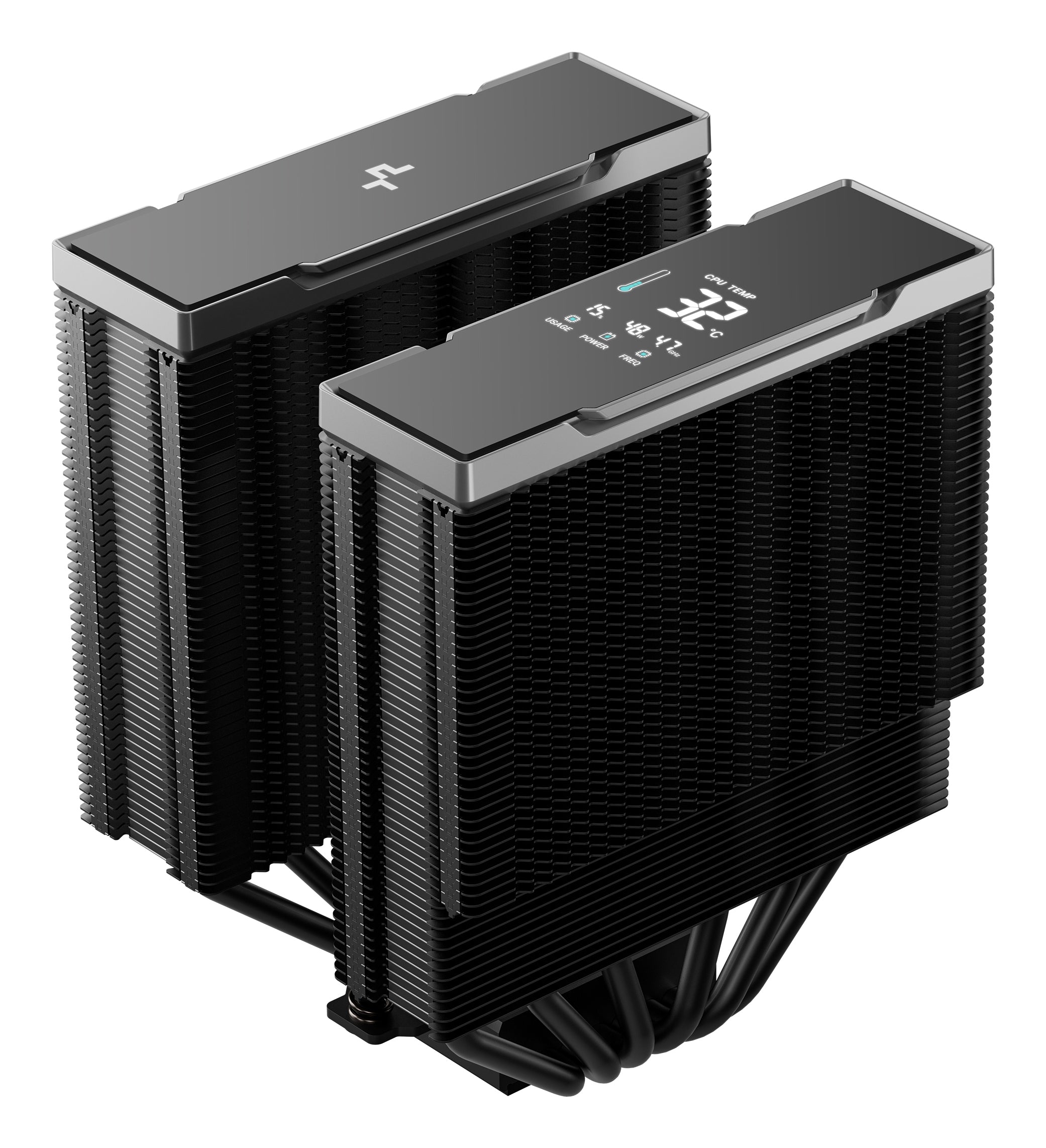 COOLER DeepCool "AK620 G2 DIGITAL NYX" skt. Intel si AMD, racire cu aer, vent. 2 x 120mm, 2000 rpm, 6 heatpipes, inaltime 159mm, top cover digital, negru,"R-AK620G2-BKNNMN-GJD-1"