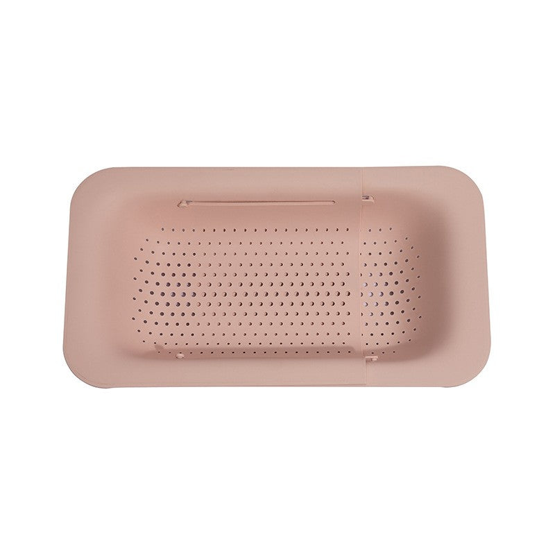 Cos pentru Scurgere Chiuveta de Bucatarie, Plastic, Telescopic, 36x20x5 cm, Roz