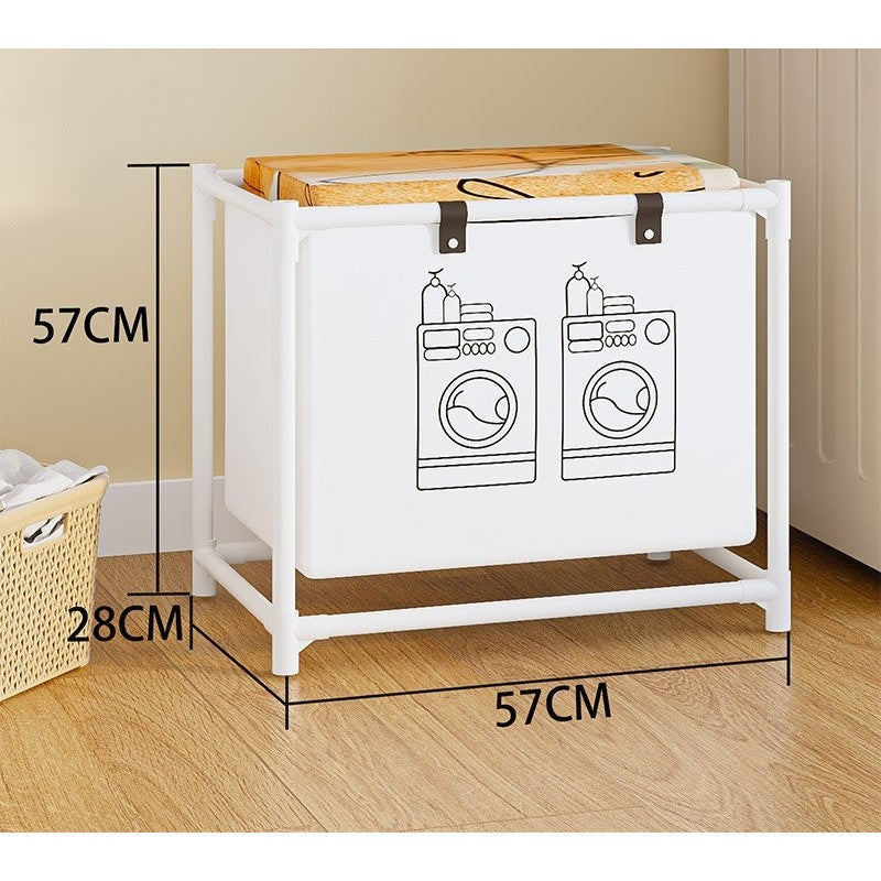 Cos de Rufe, Flippy, 1 Cos, Cadru de Otel Inoxidabil, 97 x 44 x 57 cm, Alb