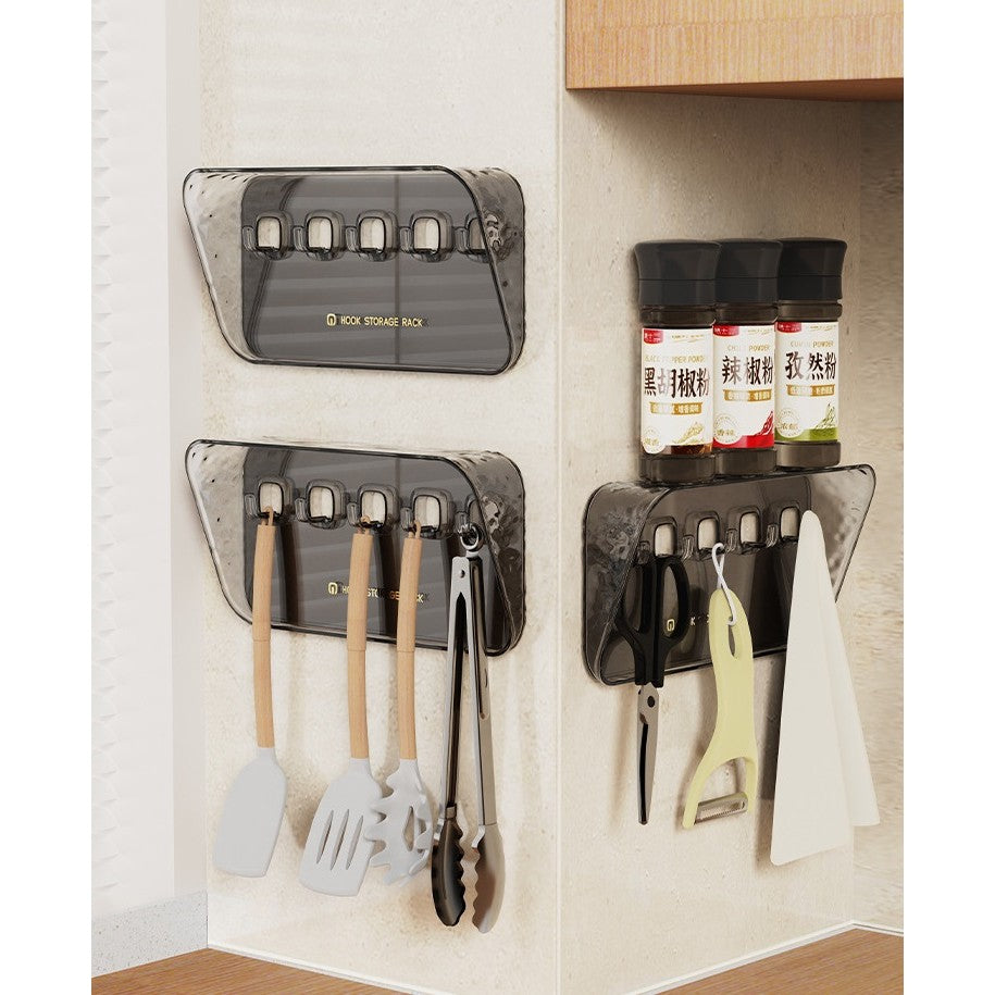 Raft de Depozitare cu Carlig, Pentru Chei, Bijuterii, 20.3 x 4.6 x 10.3 cm, Gri