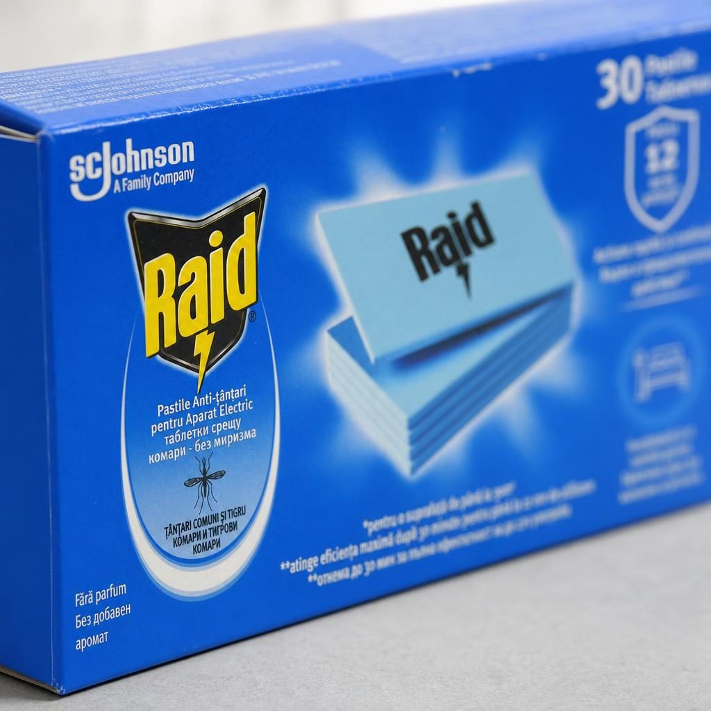 Pastile Anti-tintari pentru Aparat Electric, Raid, 30 de Pastile Solide