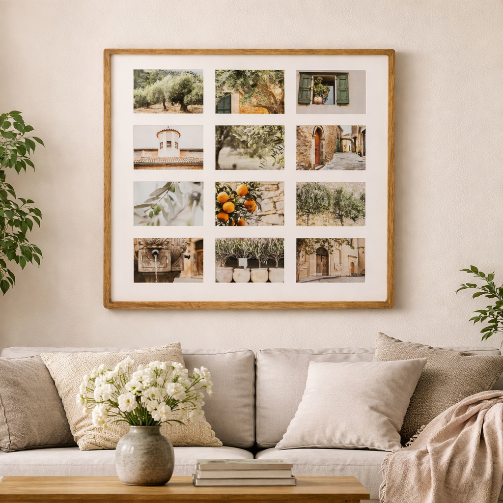 Rama foto Atmosphera Milea colaj pentru 12 fotografii, 59x54 cm, bej