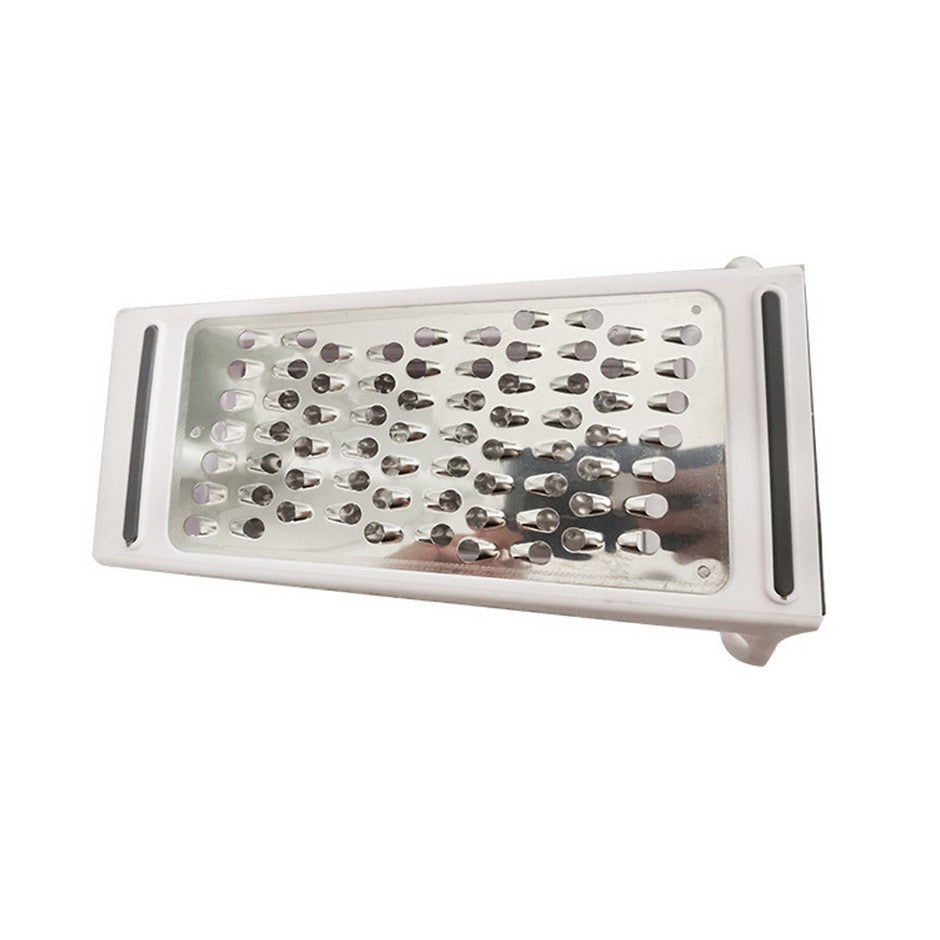 Razatoare de bucatarie cu cutie colectoare doua tipuri de lame, carcasa inox si ABS, design practic, alb